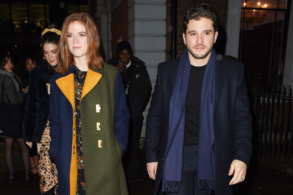 Kit Harington and Rose Leslie leave MS Society's Carols by Candlelight St. boltolph-Without-Bishopsgate in Bishopsgate. 