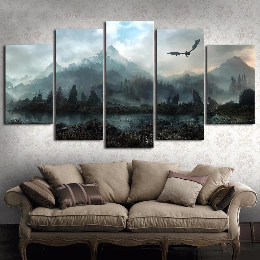 Game of Thrones Dragon Landscape Home Decor Wall Art Poster
