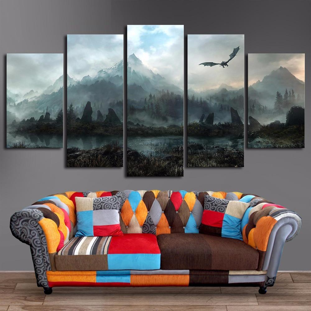 Game of Thrones Dragon Landscape Home Decor Wall Art Poster