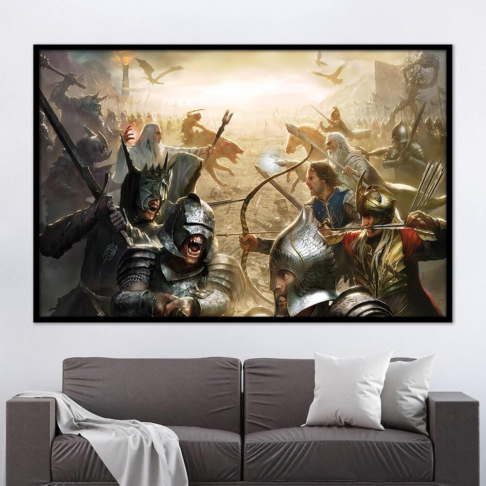 Lord of The Rings Battle of Middle Earth Wall Art Poster