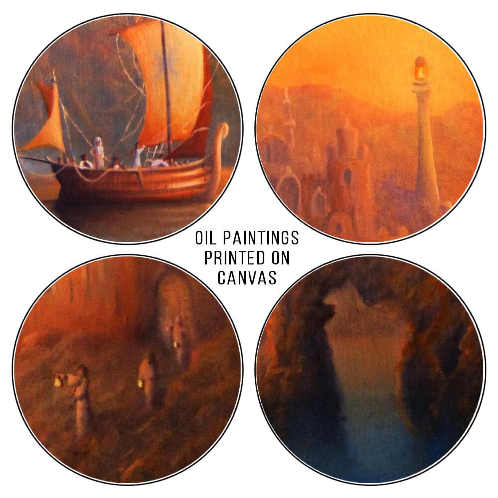 Lord of The Rings Landscape Wall Art Paintings Canvas Print Posters Sailing To Undying Lands