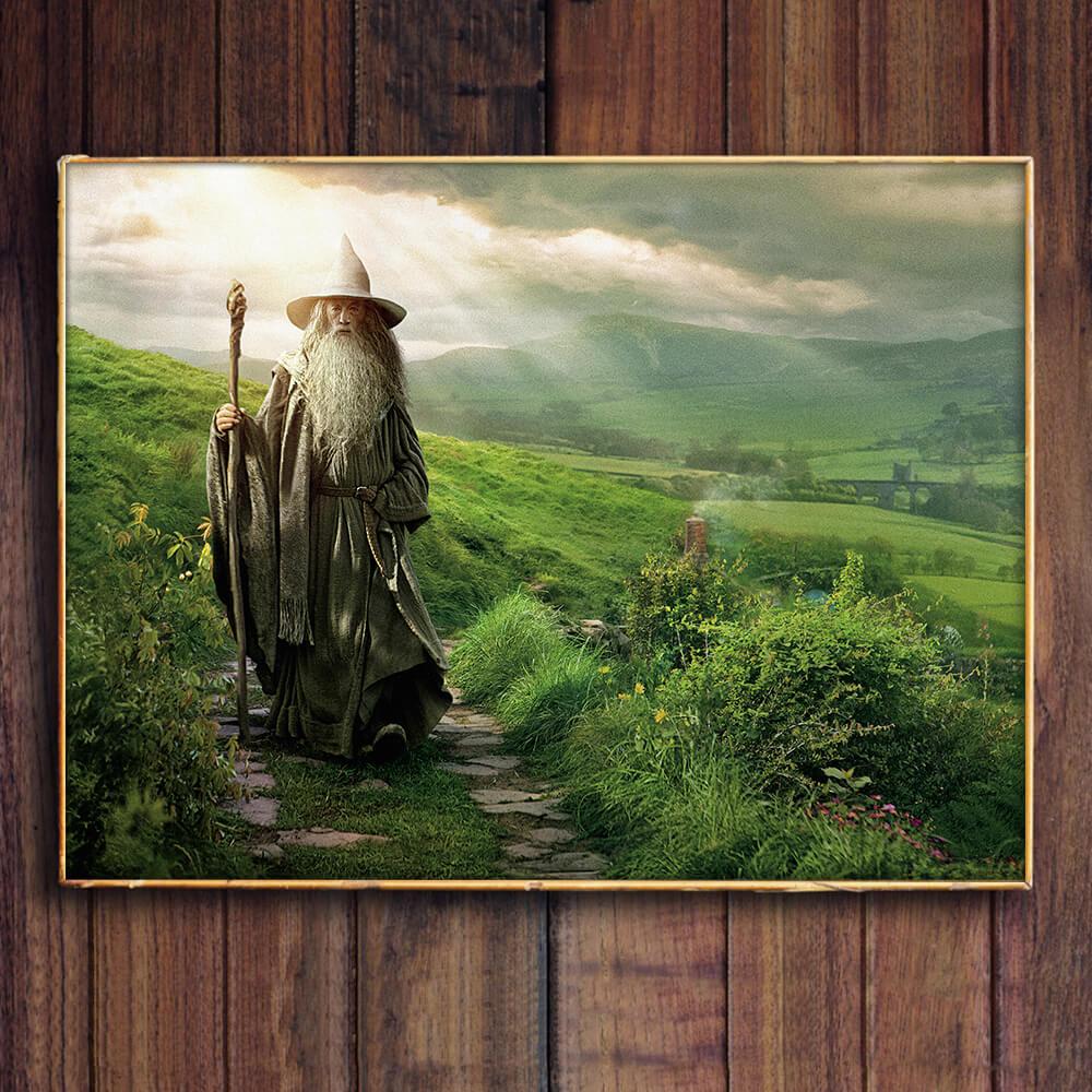 Lord of The Rings Hobbit Gandalf At Shire Wall Art Poster
