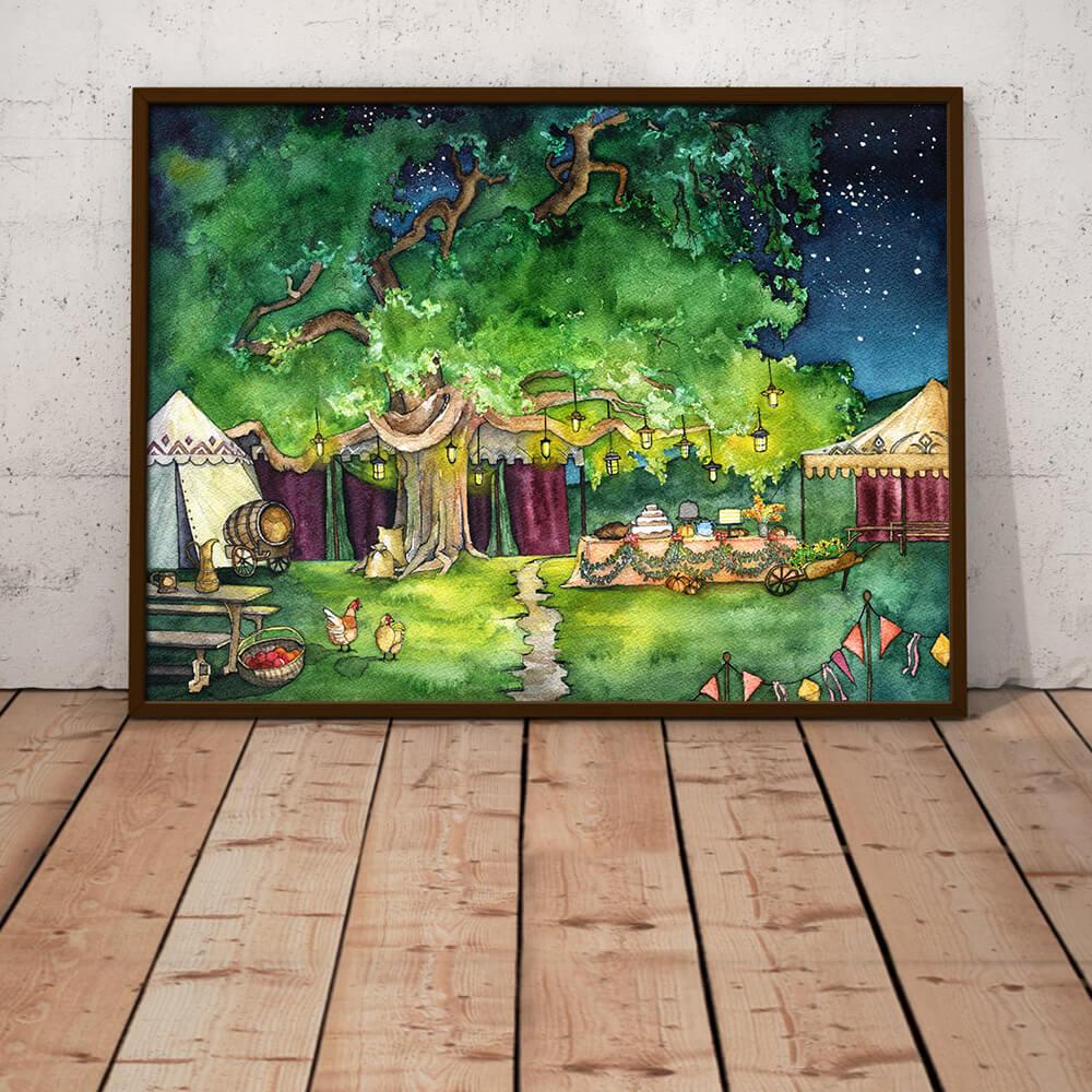 Lord of The Rings Party At Shire Hobbiton Wall Art Poster