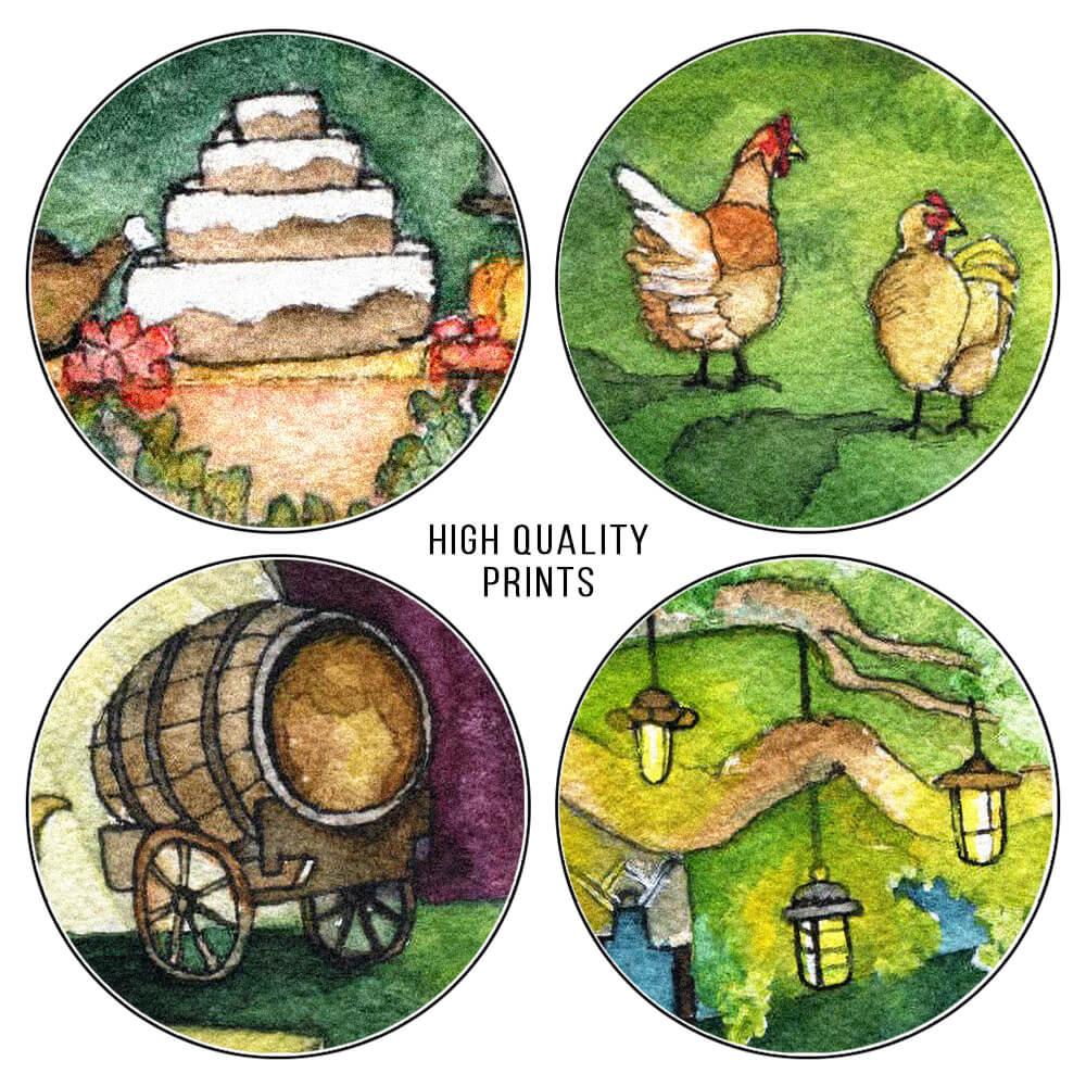 Lord of The Rings Party At Shire Hobbiton Wall Art Poster