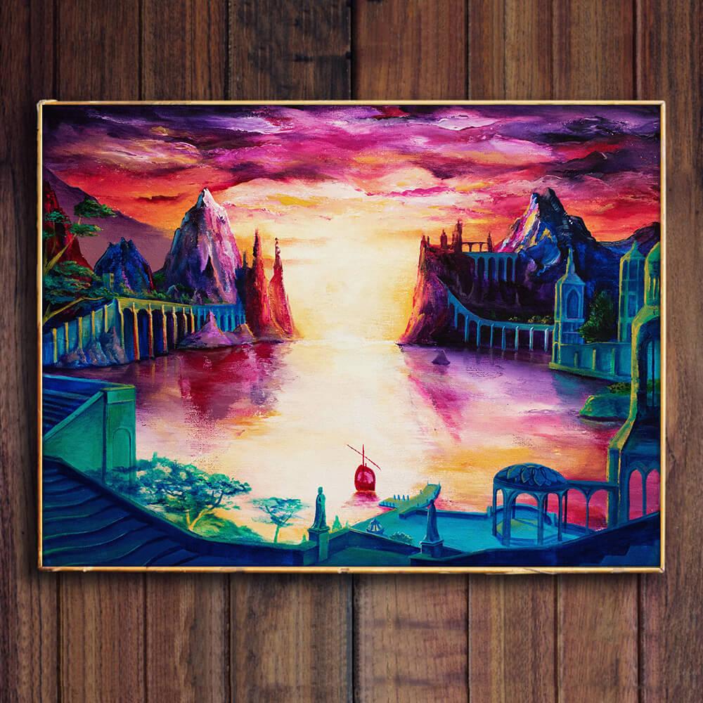 Lord of The Rings Sailing To Grey Havens Wall Art Poster