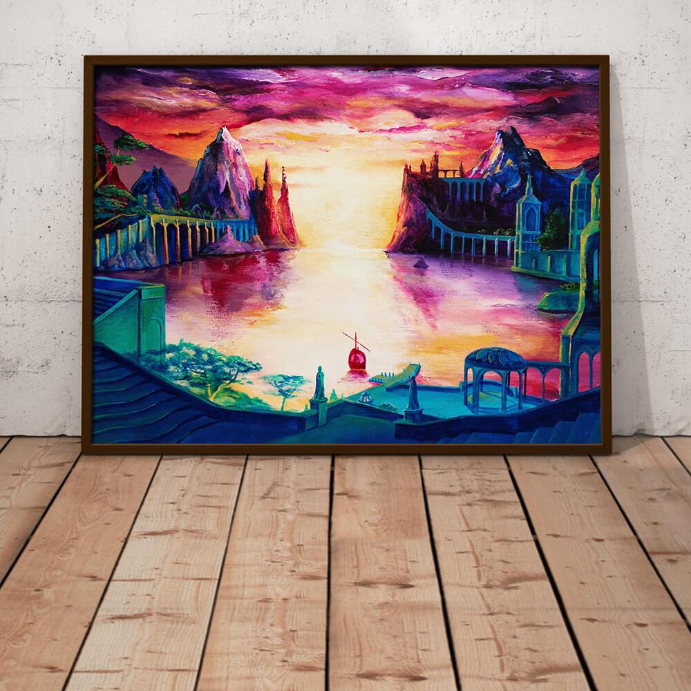 Lord of The Rings Sailing To Grey Havens Wall Art Poster