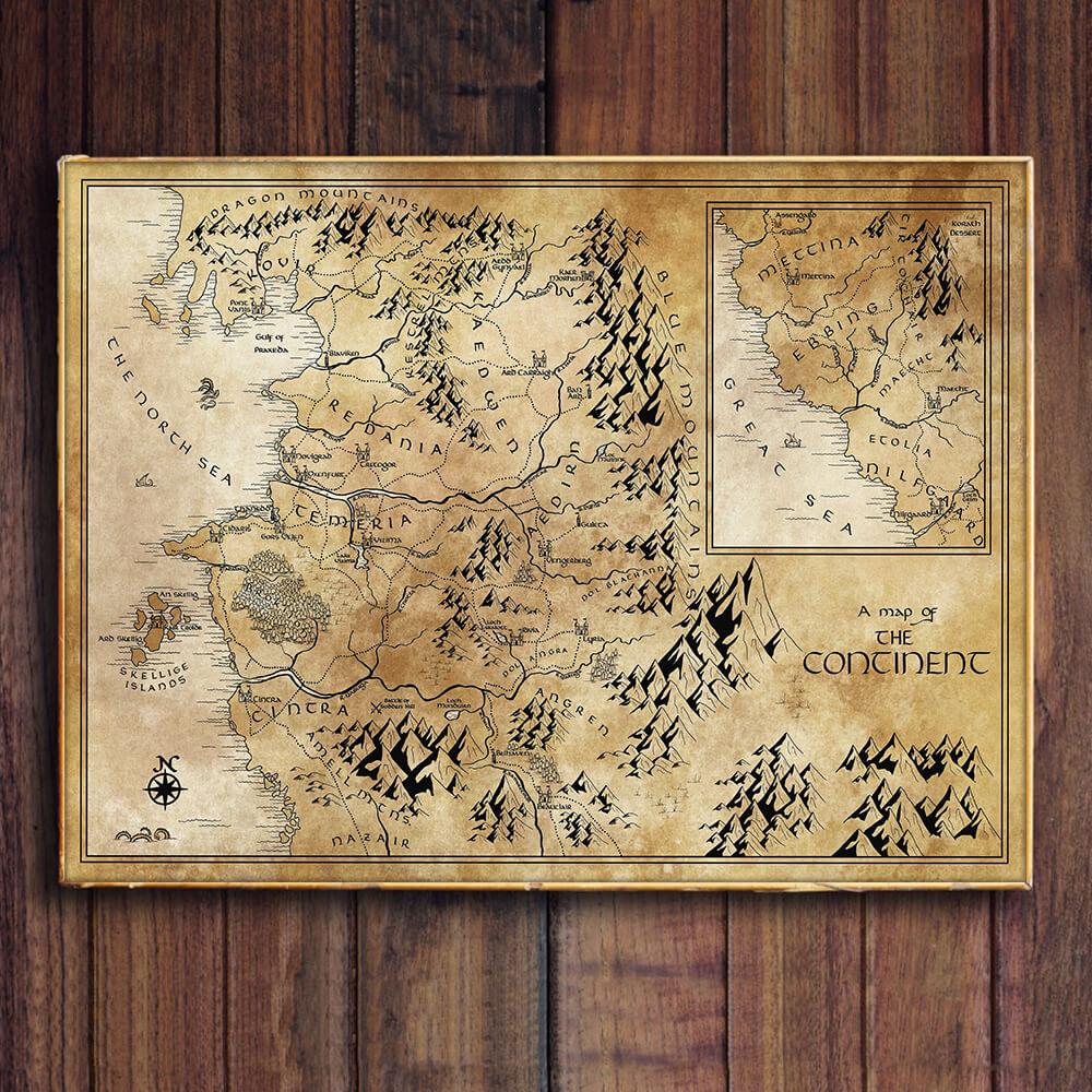 World Map of The Witcher Continent