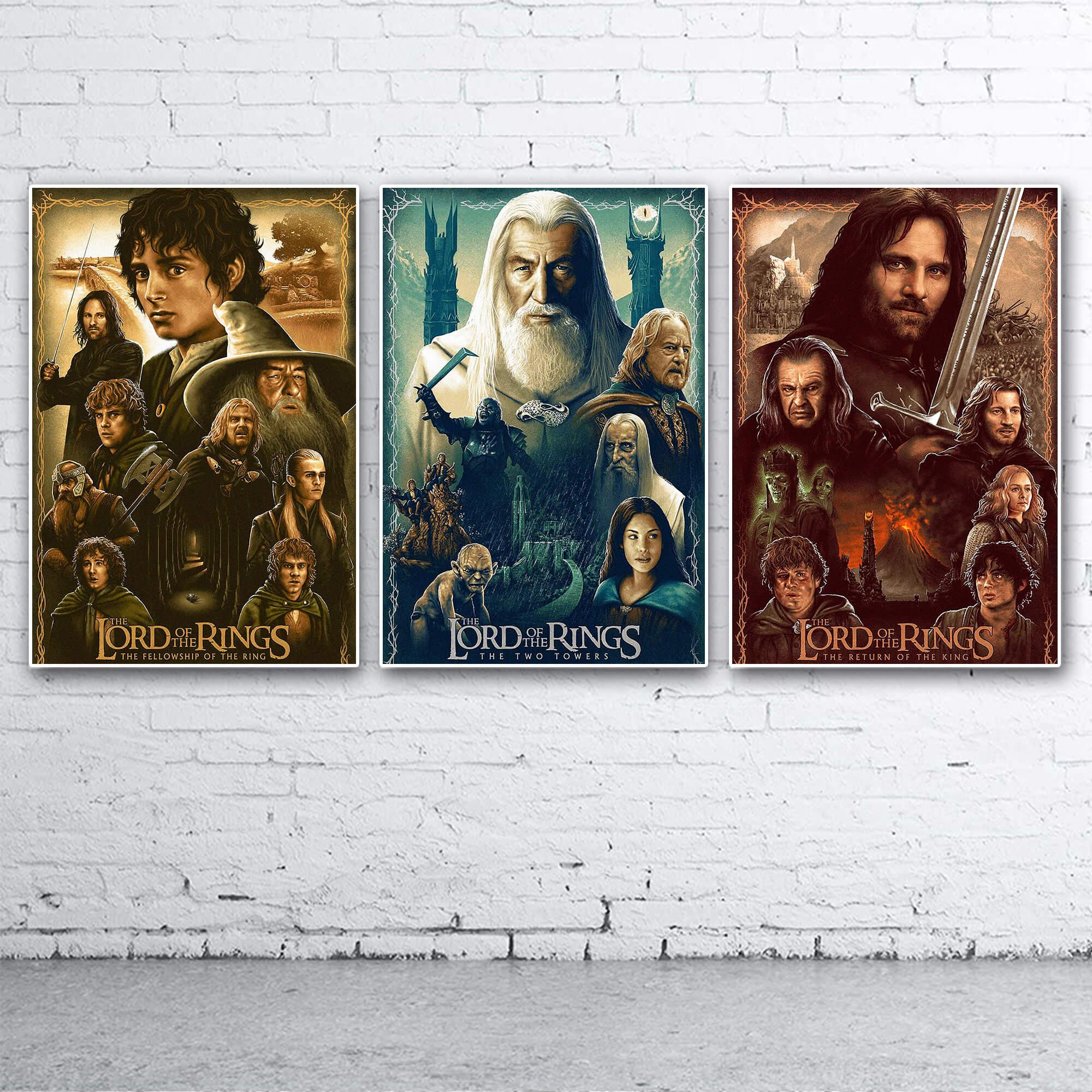 Lord of The Rings Vintage Fantasy Trilogy Wall Art Posters