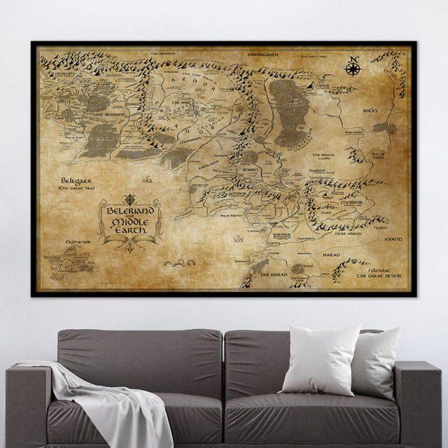 Lord of The Rings Middle Earth Beleriand Map