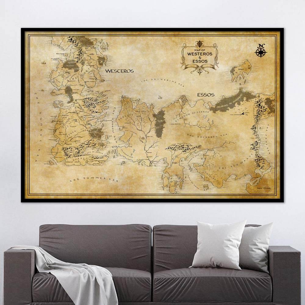 Game of Thrones House of The Dragon Westeros Map