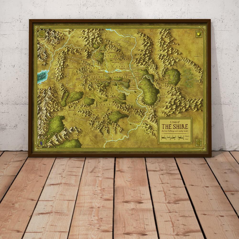 Lord of The Rings Map of The Shire